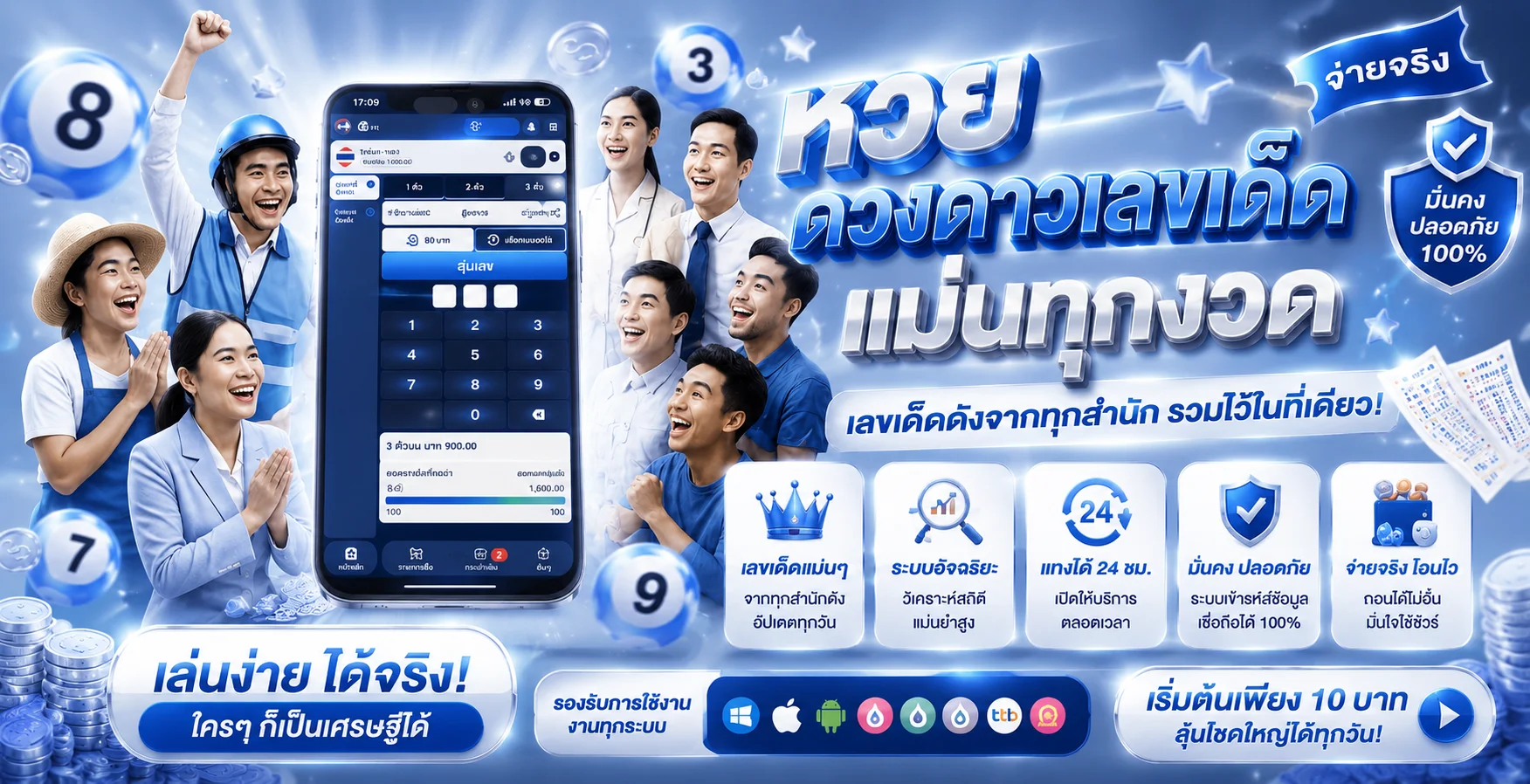 หน้าแทงหวยออนไลน์และตรวจผลหวยสดทุกประเภทบน 9UFA